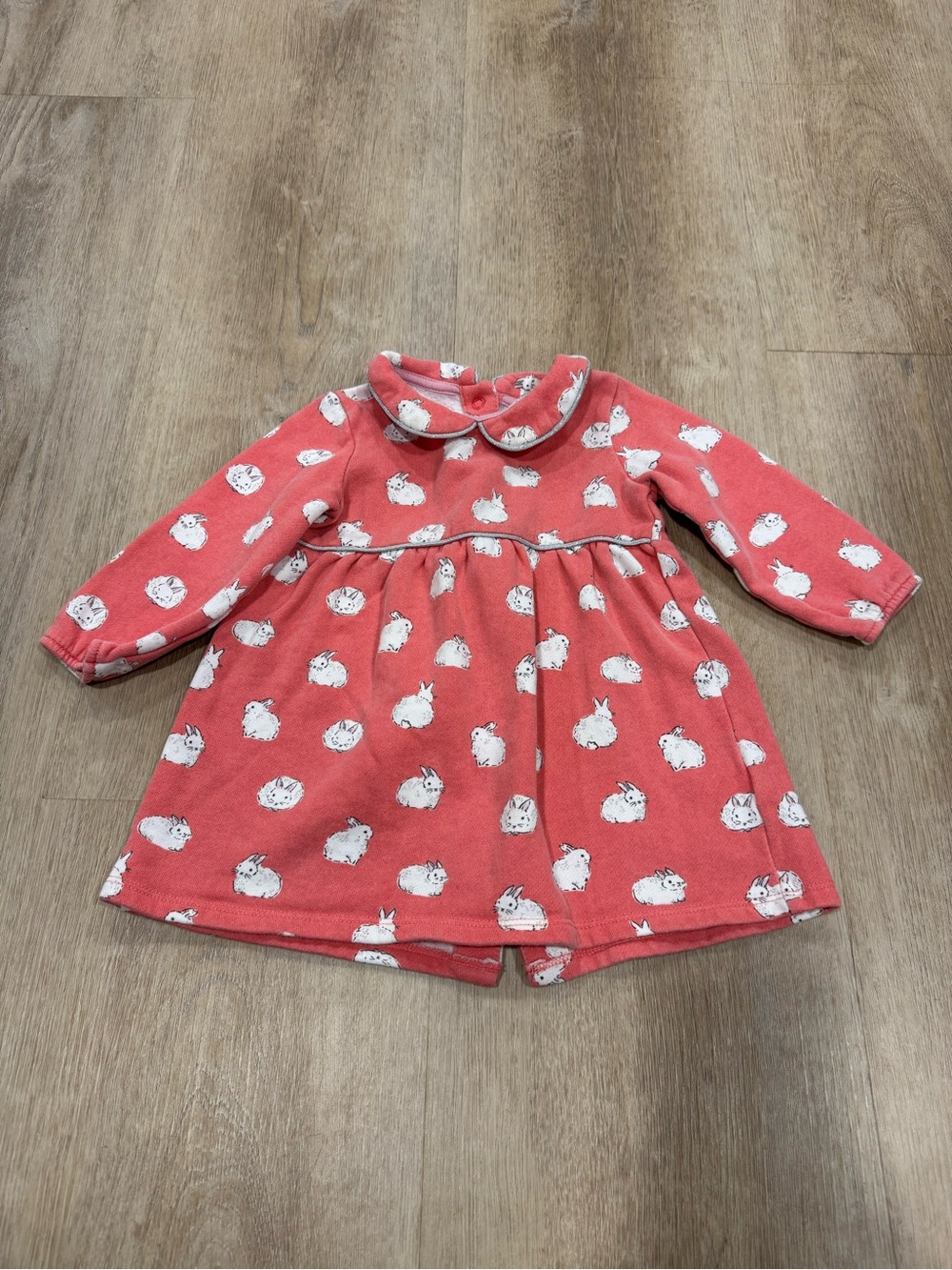 Baby Boden Pink Bunny Print Dress
